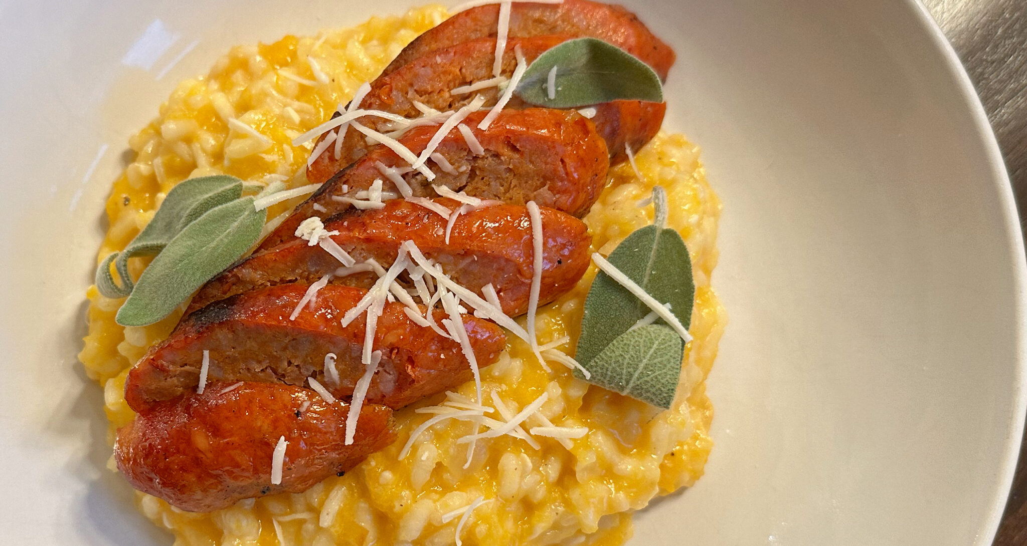 Butternut squash risotto with Italian sausage - Refinelife